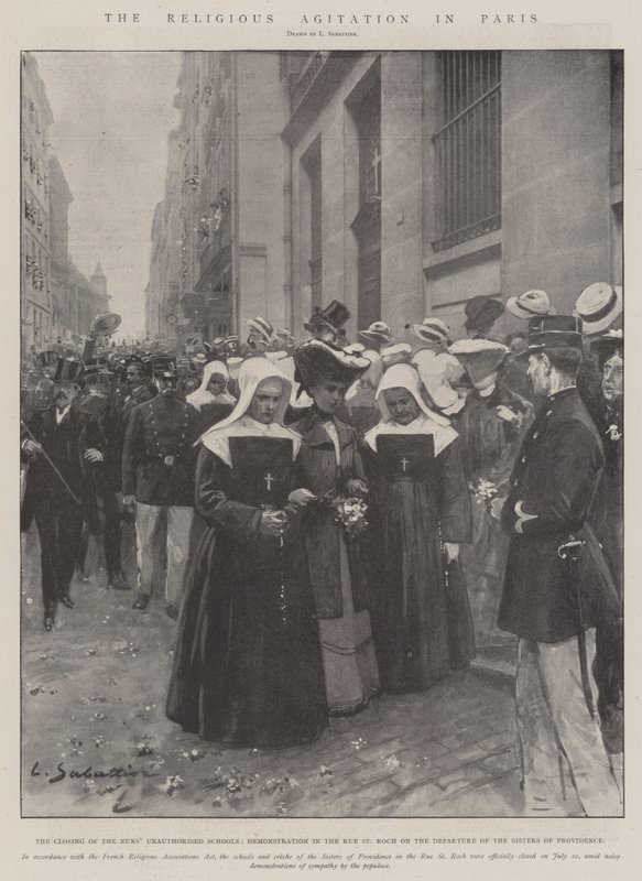 Vallási agitáció Párizsban alkotó: Louis Remy Sabattier
