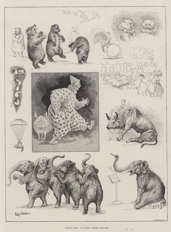 Noé bárkája, a Covent Garden Színházban alkotó: Louis Wain