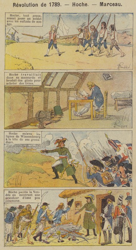 1789-es forradalom, Hoche, Marceau (színes litó) alkotó: Louis Charles (after) Bombled