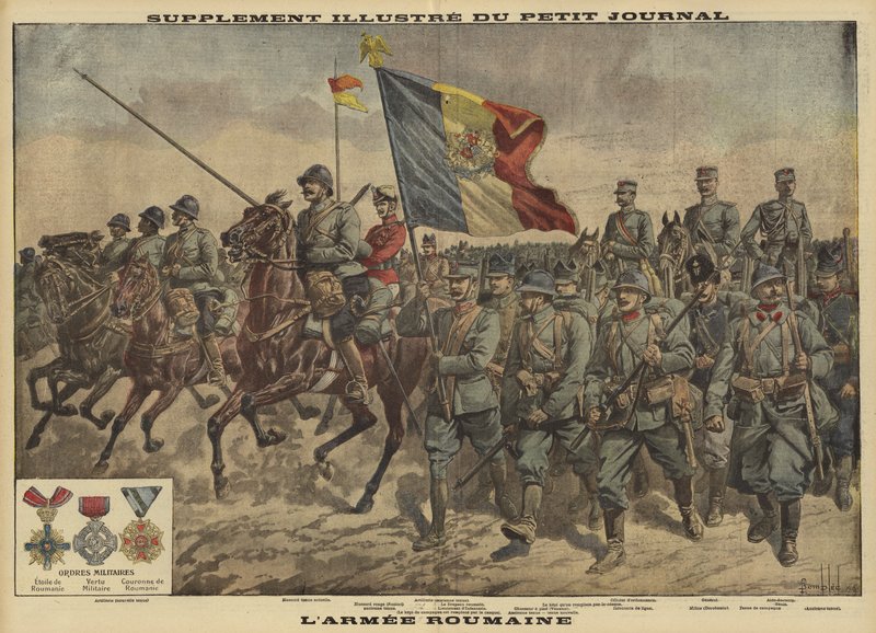 A román hadsereg, I. világháború alkotó: Louis Charles (after) Bombled
