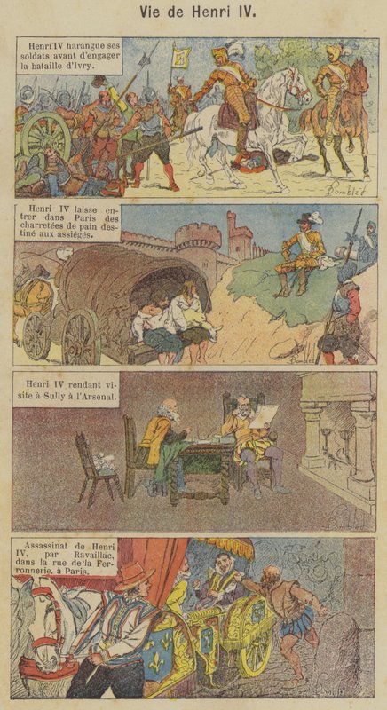 IV. Henrik élete (litho szín) alkotó: Louis Charles (after) Bombled