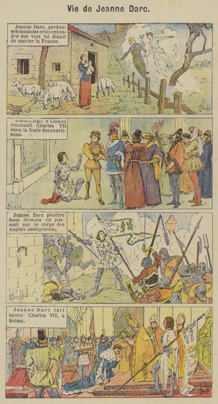 Joan of Arc élete (színes litó) alkotó: Louis Charles (after) Bombled