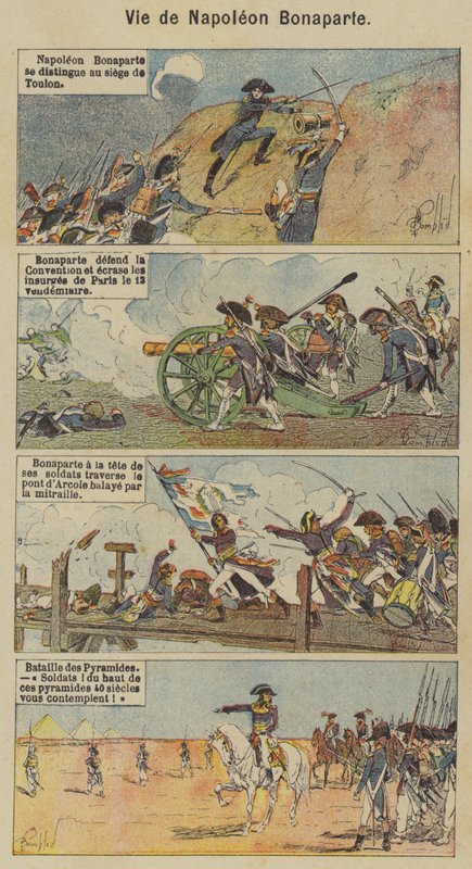 Napóleon Bonaparte élete (színes litó) alkotó: Louis Charles (after) Bombled