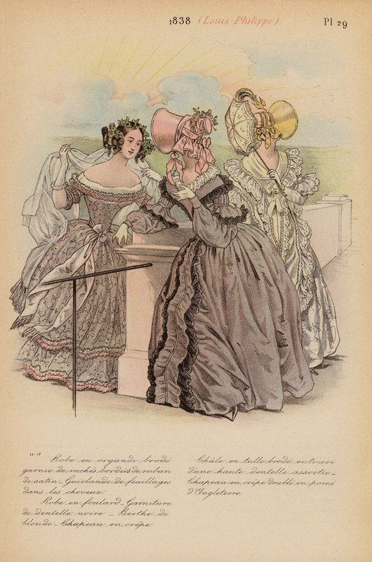 Francia divat: Louis-Philippe (színes litográfia) alkotó: Louis Colas