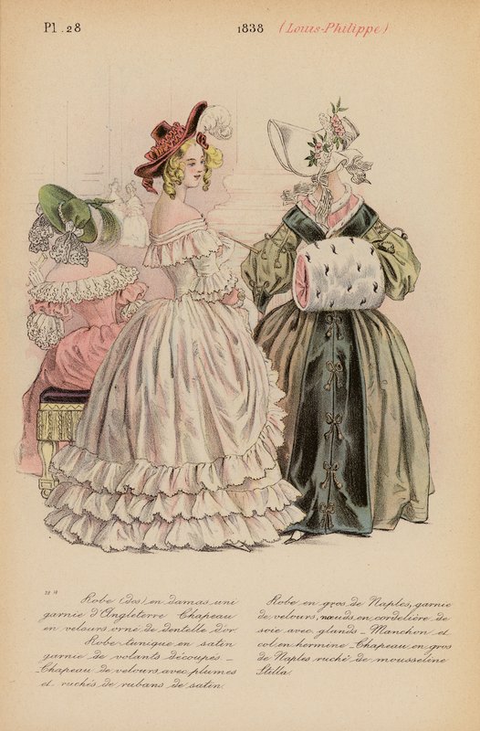 Francia divat: Louis-Philippe (színes litográfia) alkotó: Louis Colas