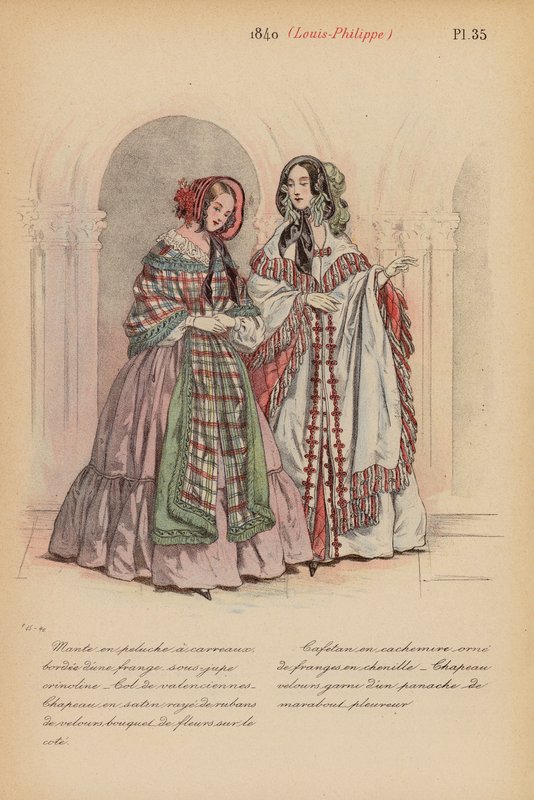 Francia divat: Louis-Philippe (színes litográfia) alkotó: Louis Colas