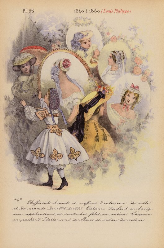Francia divat: Louis-Philippe (színes litográfia) alkotó: Louis Colas