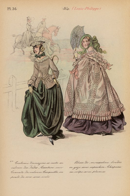 Francia divat: Louis-Philippe (színes litográfia) alkotó: Louis Colas