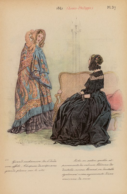 Francia divat: Louis-Philippe (színes litográfia) alkotó: Louis Colas
