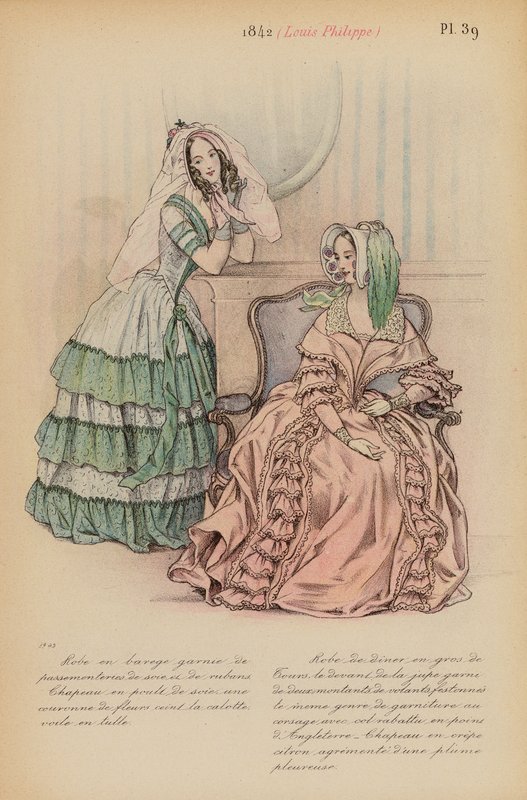 Francia divat: Louis-Philippe (színes litográfia) alkotó: Louis Colas
