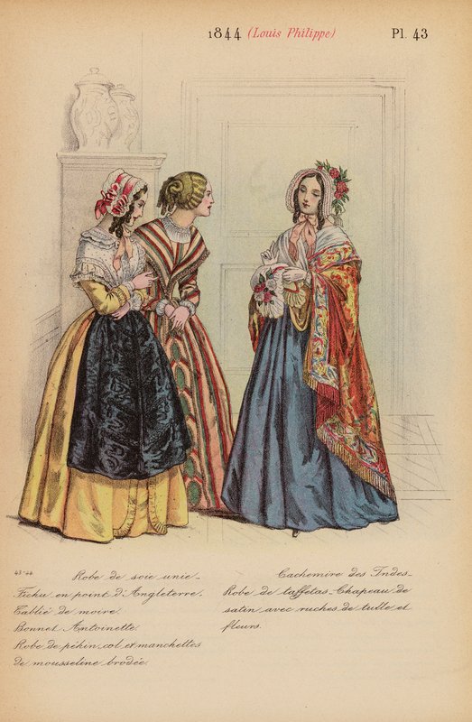 Francia divat: Louis-Philippe (színes litográfia) alkotó: Louis Colas