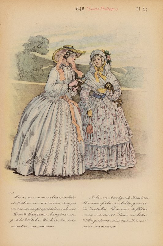 Francia divat: Louis-Philippe (színes litográfia) alkotó: Louis Colas