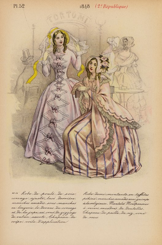 Francia divat: Republique (színes litográfia) alkotó: Louis Colas