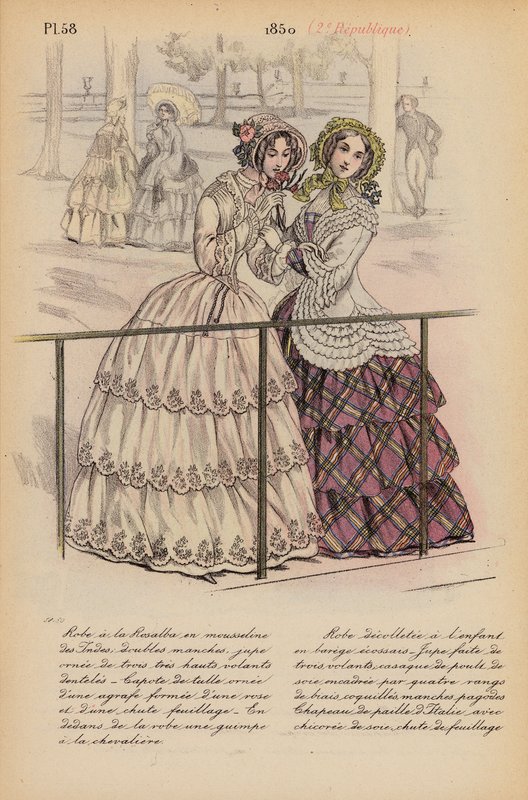 Francia divat: Republique (színes litográfia) alkotó: Louis Colas