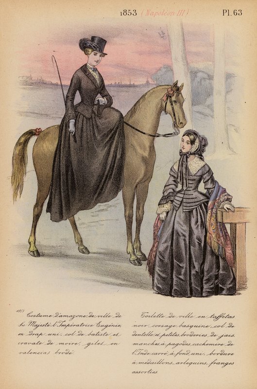 Francia divat: Napóleon III (színes litográfia) alkotó: Louis Colas