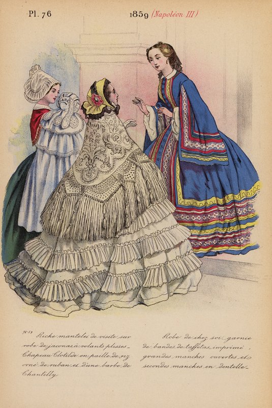 Francia divat: Napóleon III (színes litográfia) alkotó: Louis Colas