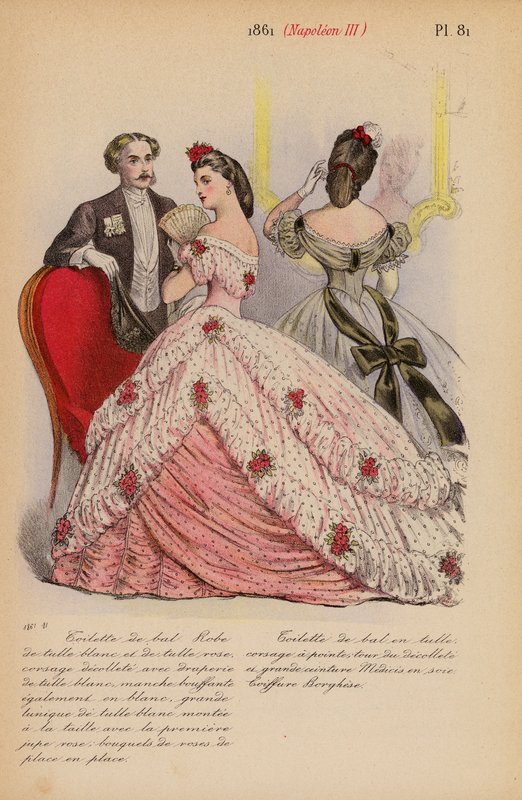 Francia divat: Napóleon III (színes litográfia) alkotó: Louis Colas