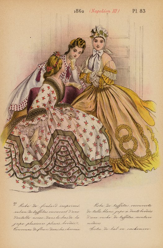Francia divat: Napóleon III (színes litográfia) alkotó: Louis Colas
