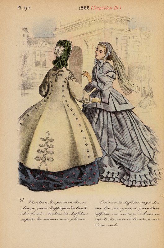 Francia divat: Napóleon III (színes litográfia) alkotó: Louis Colas