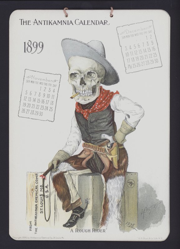 Illusztráció az Antikamnia naptárhoz, 1899 alkotó: Louis Crucius or Crusuius