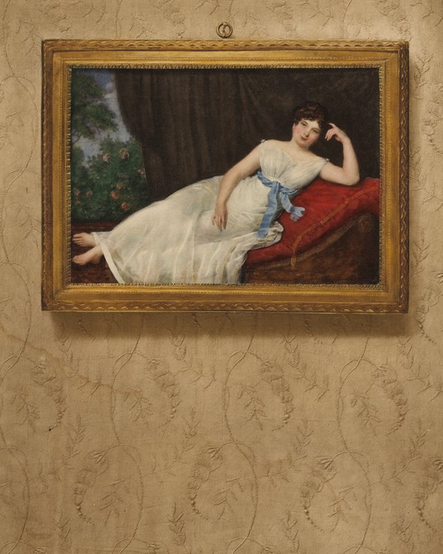 Pihenő hölgy portréja alkotó: Louis Francois Aubry