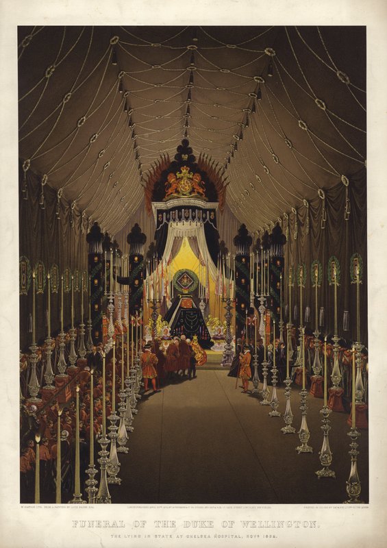 Wellington hercegének, a fekvő állam temetése a Chelsea Kórházban, 1852. november alkotó: Louis Haghe