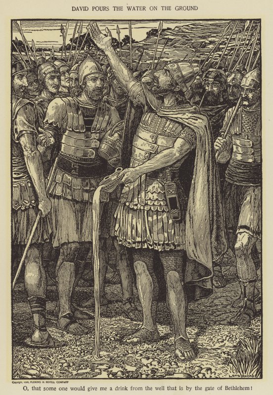 David a földre önti a vizet alkotó: Louis John Rhead