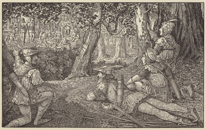Látott egy csoport erdészt és két foglyot alkotó: Louis John Rhead