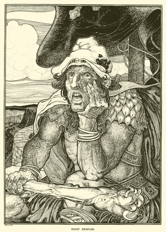 Óriás kétségbeesés (metszet) alkotó: Louis John Rhead