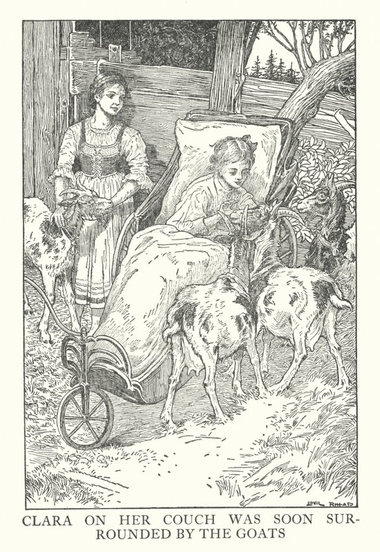 Johanna Spyri illusztrációja a Heidihez (litográfia) alkotó: Louis John Rhead