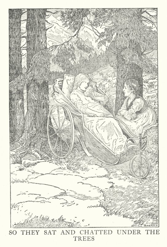 Johanna Spyri illusztrációja a Heidihez (litográfia) alkotó: Louis John Rhead