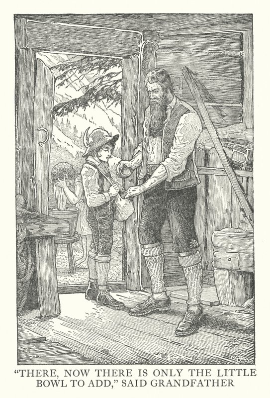 Johanna Spyri illusztrációja a Heidihez (litográfia) alkotó: Louis John Rhead