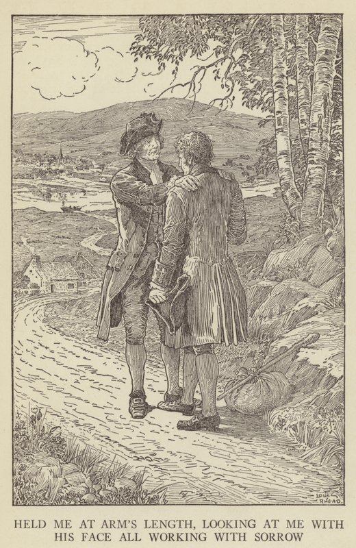 Illusztráció az Elrabolva, Robert Louis Stevenson alkotó: Louis John Rhead