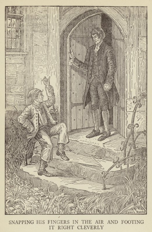 Illusztráció az Elrabolva, Robert Louis Stevenson alkotó: Louis John Rhead