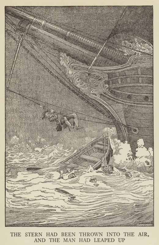 Illusztráció az Elrabolva, Robert Louis Stevenson alkotó: Louis John Rhead