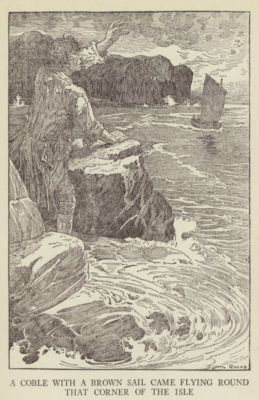Illusztráció az Elrabolva, Robert Louis Stevenson alkotó: Louis John Rhead