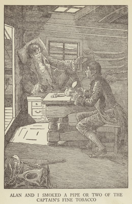 Illusztráció az Elrabolva, Robert Louis Stevenson alkotó: Louis John Rhead