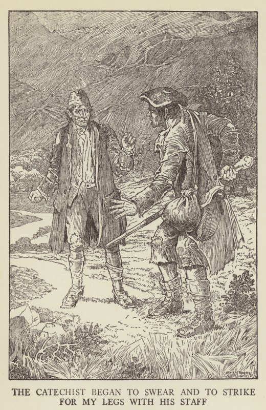 Illusztráció az Elrabolva, Robert Louis Stevenson alkotó: Louis John Rhead