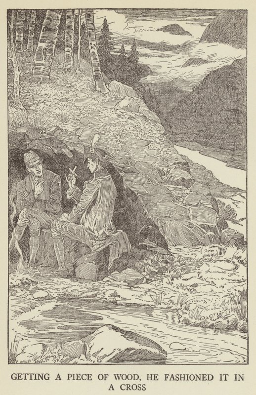 Illusztráció az Elrabolva, Robert Louis Stevenson alkotó: Louis John Rhead