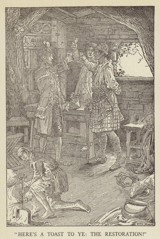 Illusztráció az Elrabolva, Robert Louis Stevenson alkotó: Louis John Rhead