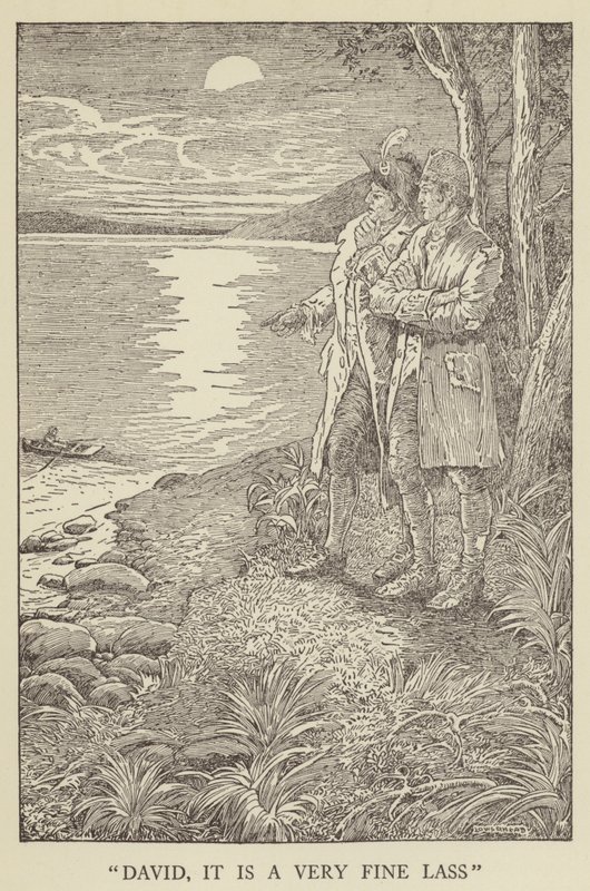 Illusztráció az Elrabolva, Robert Louis Stevenson alkotó: Louis John Rhead