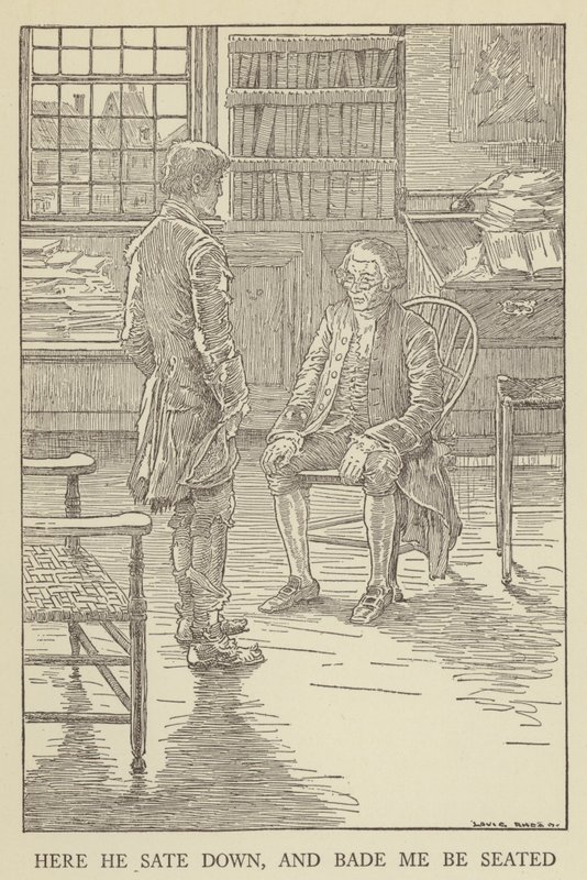Illusztráció az Elrabolva, Robert Louis Stevenson alkotó: Louis John Rhead