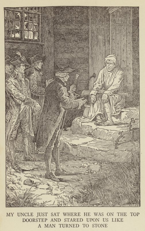 Illusztráció az Elrabolva, Robert Louis Stevenson alkotó: Louis John Rhead