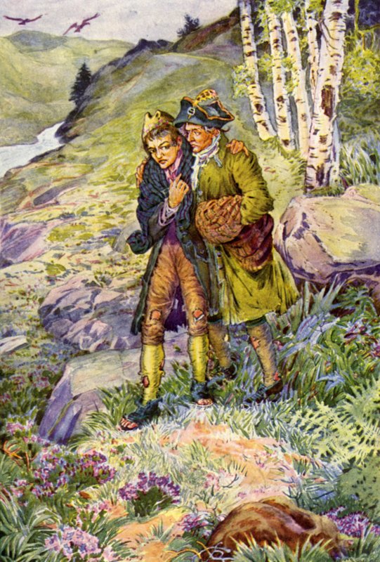 Illusztráció az Elrabolva, Robert Louis Stevenson alkotó: Louis John Rhead