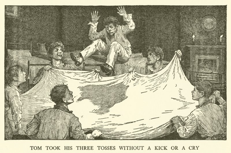 Illusztráció Tom Brown iskolai napjaihoz (metszet) alkotó: Louis John Rhead
