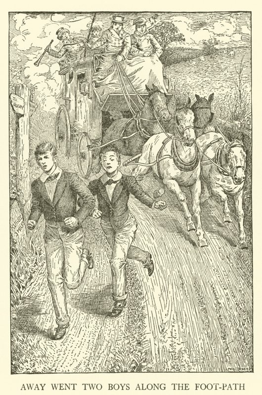 Illusztráció Tom Brown iskolai napjaihoz (metszet) alkotó: Louis John Rhead