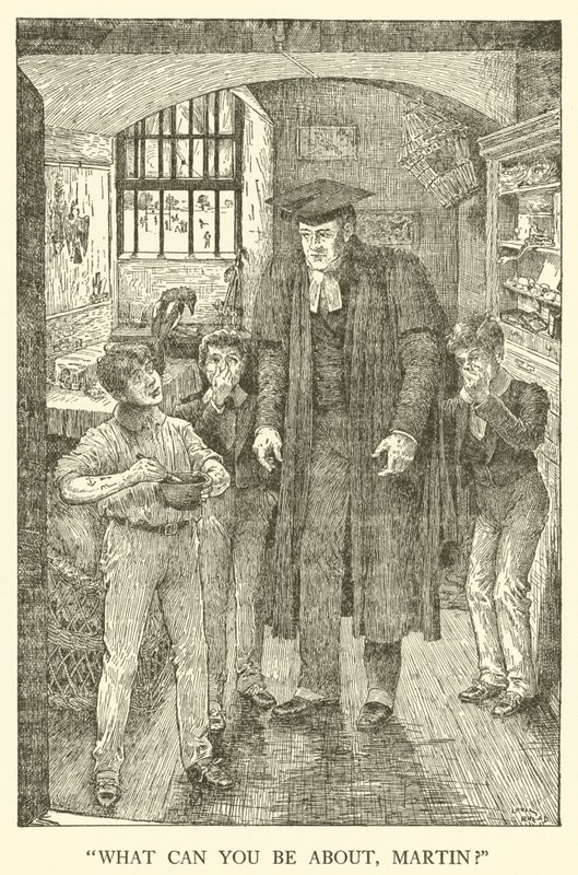 Illusztráció Tom Brown iskolai napjaihoz (metszet) alkotó: Louis John Rhead