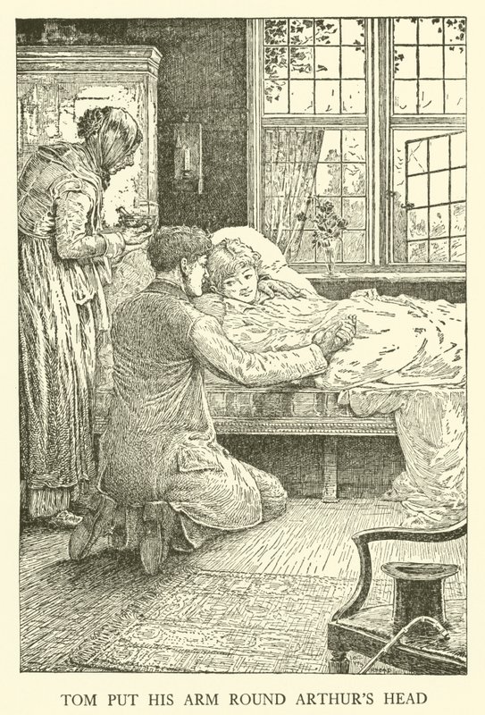 Illusztráció Tom Brown iskolai napjaihoz (metszet) alkotó: Louis John Rhead