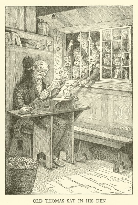 Illusztráció Tom Brown iskolai napjaihoz (metszet) alkotó: Louis John Rhead