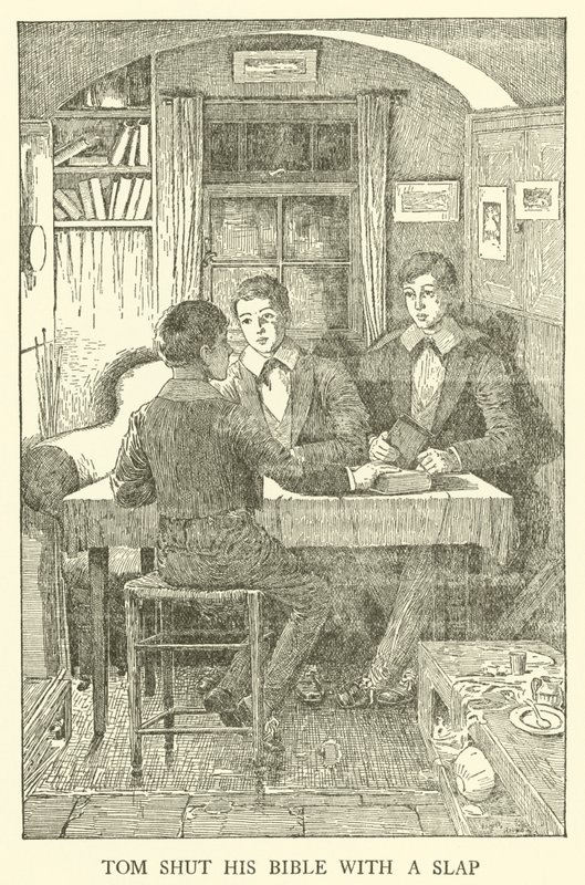 Illusztráció Tom Brown iskolai napjaihoz (metszet) alkotó: Louis John Rhead